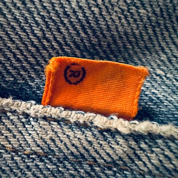 1970s Orange Tab R No Coin Pocket Levi's Jeans with Care Label Made in Canada - Picture 6 of 13